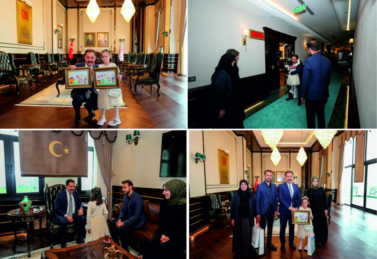 Minik Zeynep ve Aialesi Vali Masatlı’yı Ziyaret Etti. Duygulu Anlar yaşandı. 