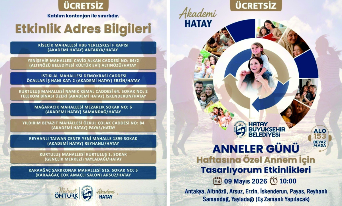 HATAY’DA ANNELER GÜNÜ COŞKUSU 