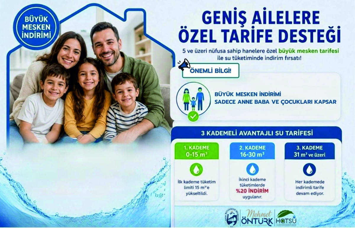 Ne Kadar Çok Çocuk, O Kadar Ucuz Su! HATSU’DAN GENİŞ AİLELERE ÖZEL TARİFE DESTEĞİ