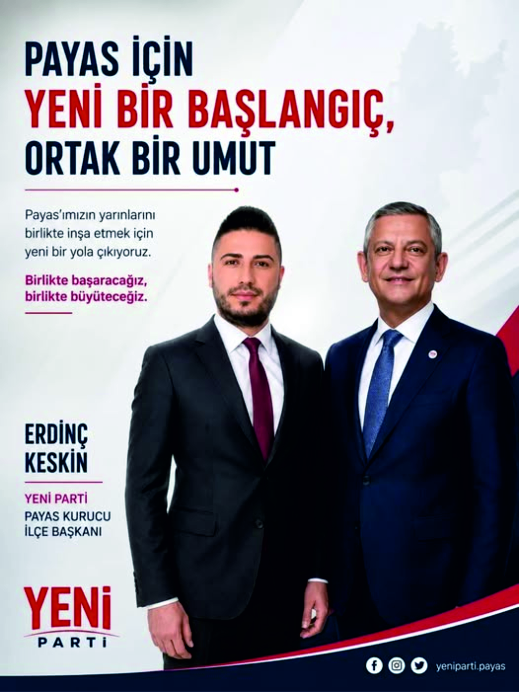 “YENİ PARTİ” PAYAS’ta ERDİNÇ KESKİN DEDİ.