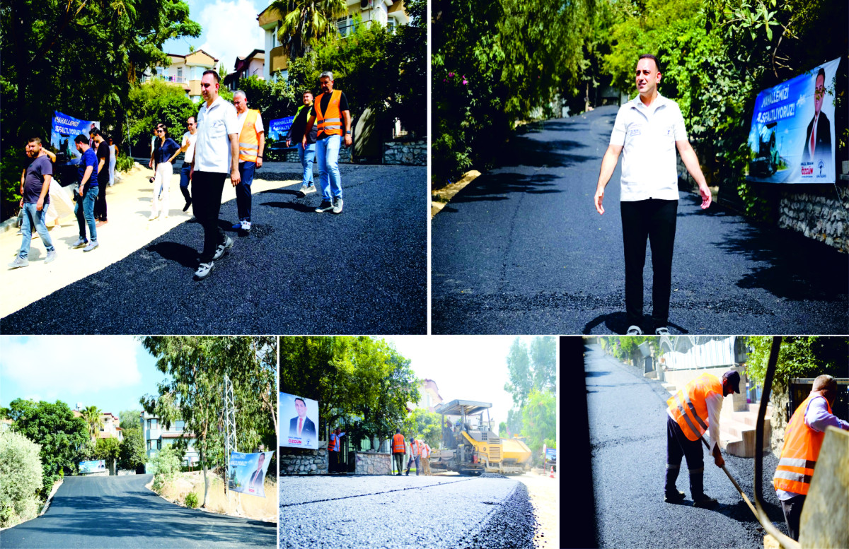 HEDEF 300 km.: DEFNE İLÇESİNDE ASFALT 