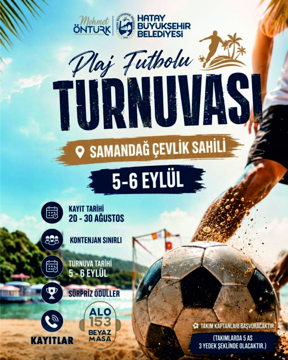 ÇEVLİK SAHİLİ’NDE PLAJ FUTBOLU TURNUVASI 