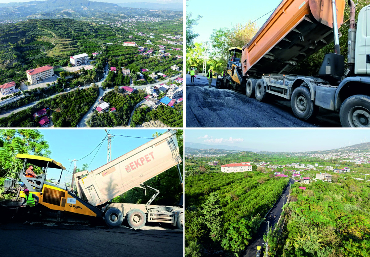 SAMANDAĞ KUŞALANI’NDA KRİTİK YOLA BETON ASFALT